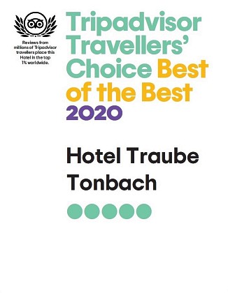 Tripadvisor Travellers Choice Award Traube Tonbach 2020